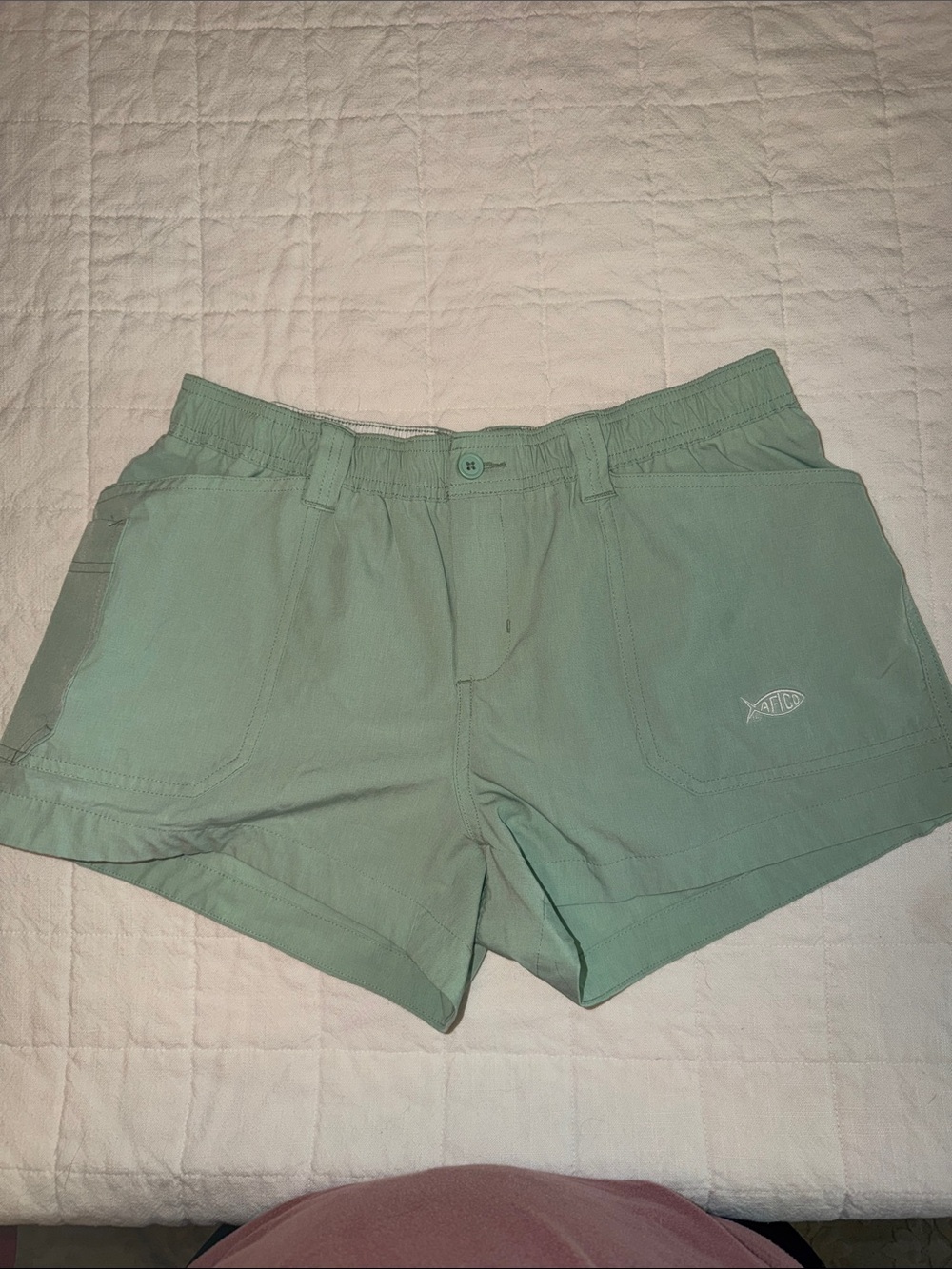 AFTCO Women's Mint Green Athletic Shorts